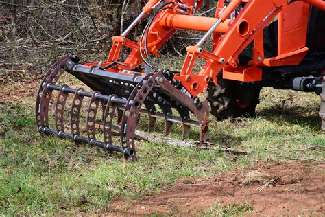 skid steer root rake attachment|55 wicked root rake grapple.